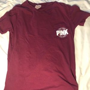 Maroon PINK T-shirt